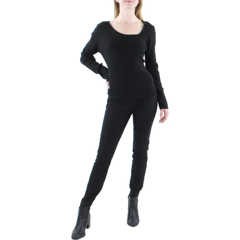 Goddess Style Lea & Viola Womens Cutout Asymmetric Pullover Sweater