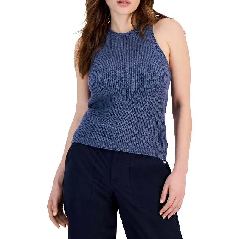 Classic Series Tommy Jeans Womens Claremont Crochet Trim Knit Tank Top Sweater