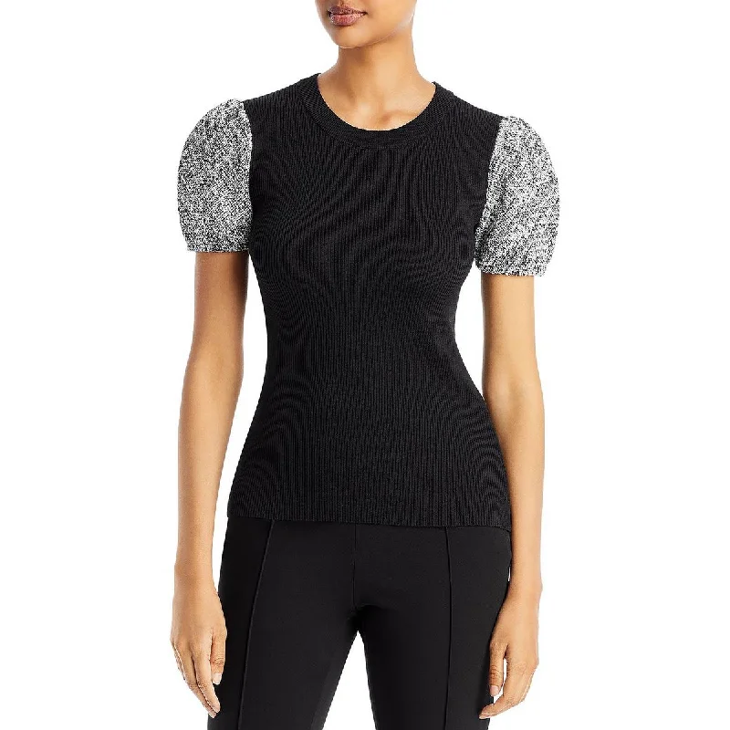 Elegant Outline Karl Lagerfeld Paris Womens Tweed Crewneck Pullover Sweater
