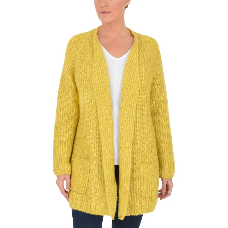 Comfy Chic Live Unlimited London Womens Plus Knit Long Sleeves Cardigan Sweater