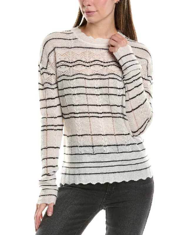 InCashmere Pointelle Cashmere Sweater