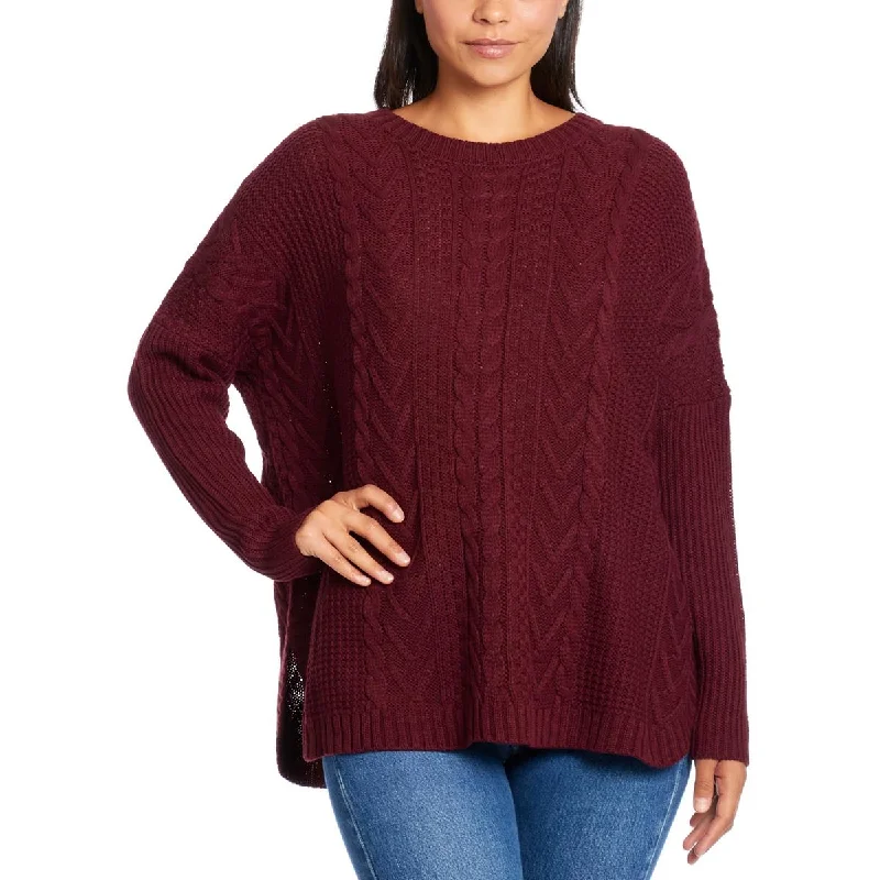 Joesph A Womens Cable Knit Long Sleeve Pullover Sweater