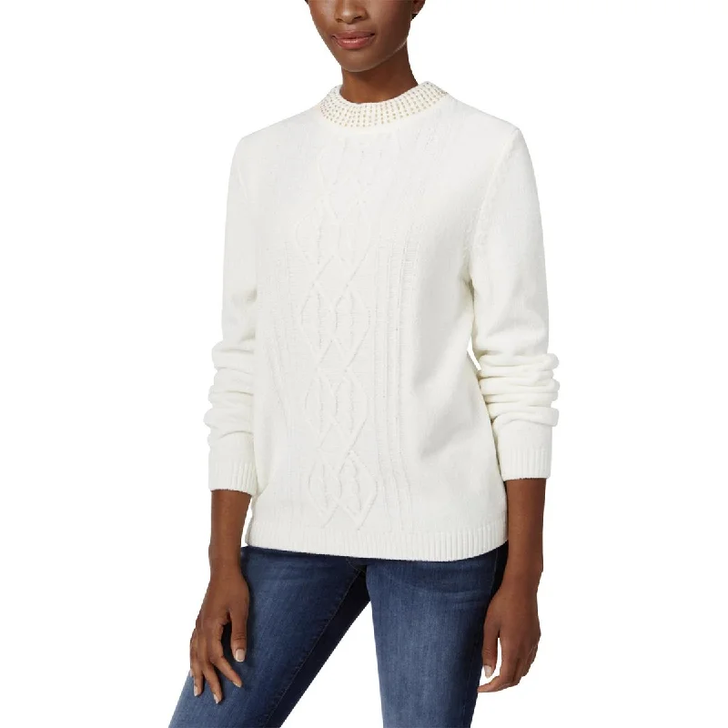 Relaxed Style Alfred Dunner Womens Knit Mock-Neck Pullover Sweater