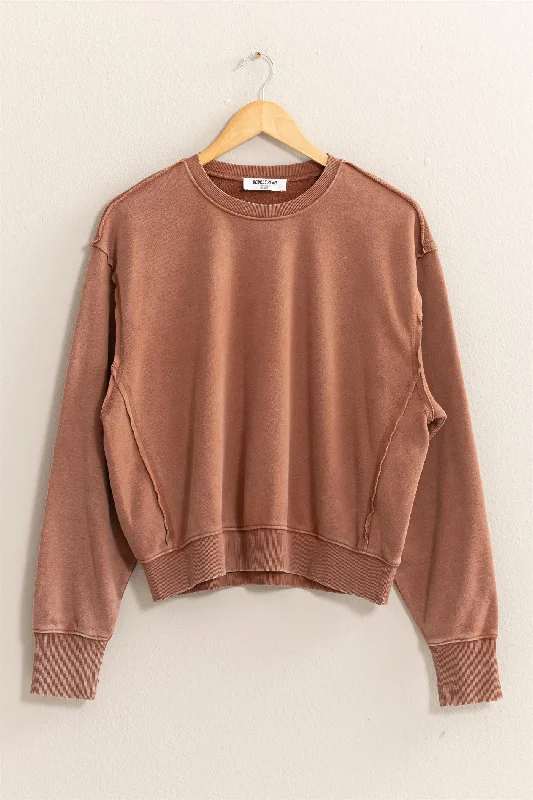 Timeless Style Drop Shoulders Crewneck Sweatshirt