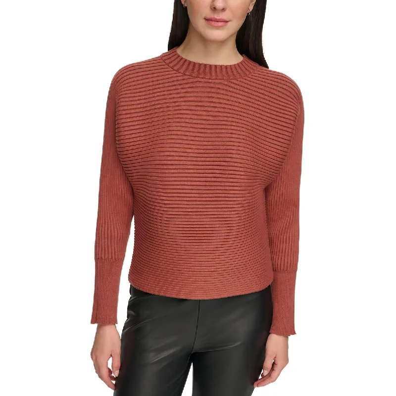 Versatile Casuals DKNY Jeans Womens Ribbed Dolman Sleeves Pullover Sweater
