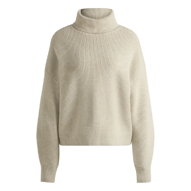 Celebrity Style Ribbed rollneck sweater in wool