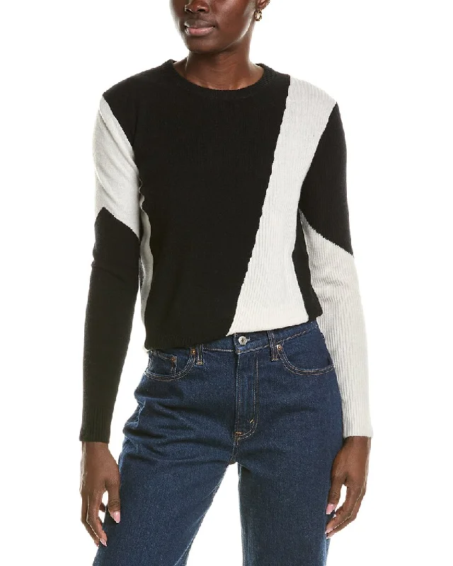 Design And Tailoring Minnie Rose Colorblock Cashmere Sweater