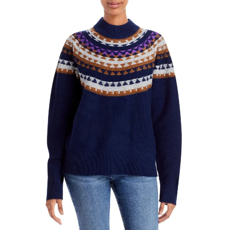 Comfortable Wear Theory Womens Fairisle Wool Blend Pullover Sweater