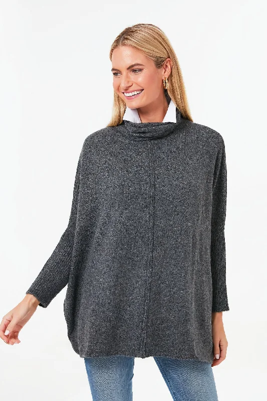 Effortless Elegance Exclusive Charcoal Turtleneck Soft Sweater