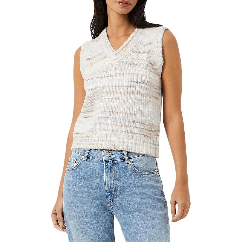 Cool Breeze At Night French Connection Womens Space Dye V-Neck Sweater Vest