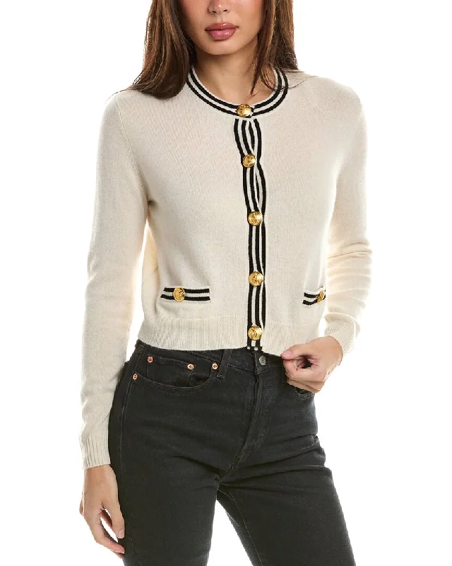 Comfy Chic Wear Hannah Rose Double Tipped Cropped Cashmere Cardigan