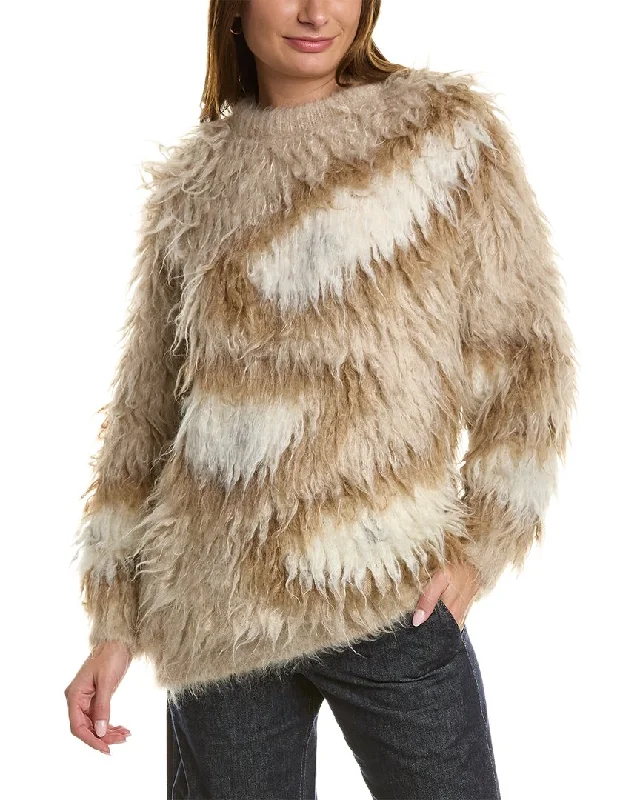 Sporty Elegance Brunello Cucinelli Mohair & Alpaca-Blend Sweater