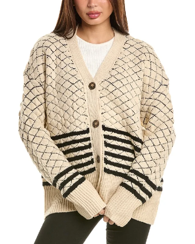 Classic Design Maronie Diamond Stitch Cardigan
