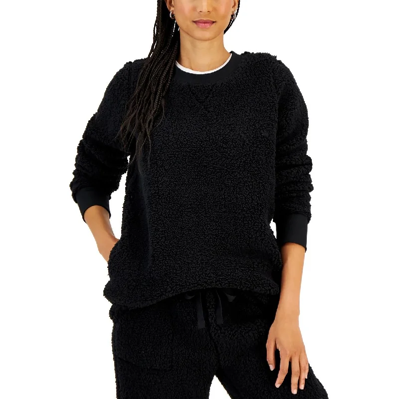 Comfy Dress Style & Co. Womens Petites Sherpa Pullover Tunic Top