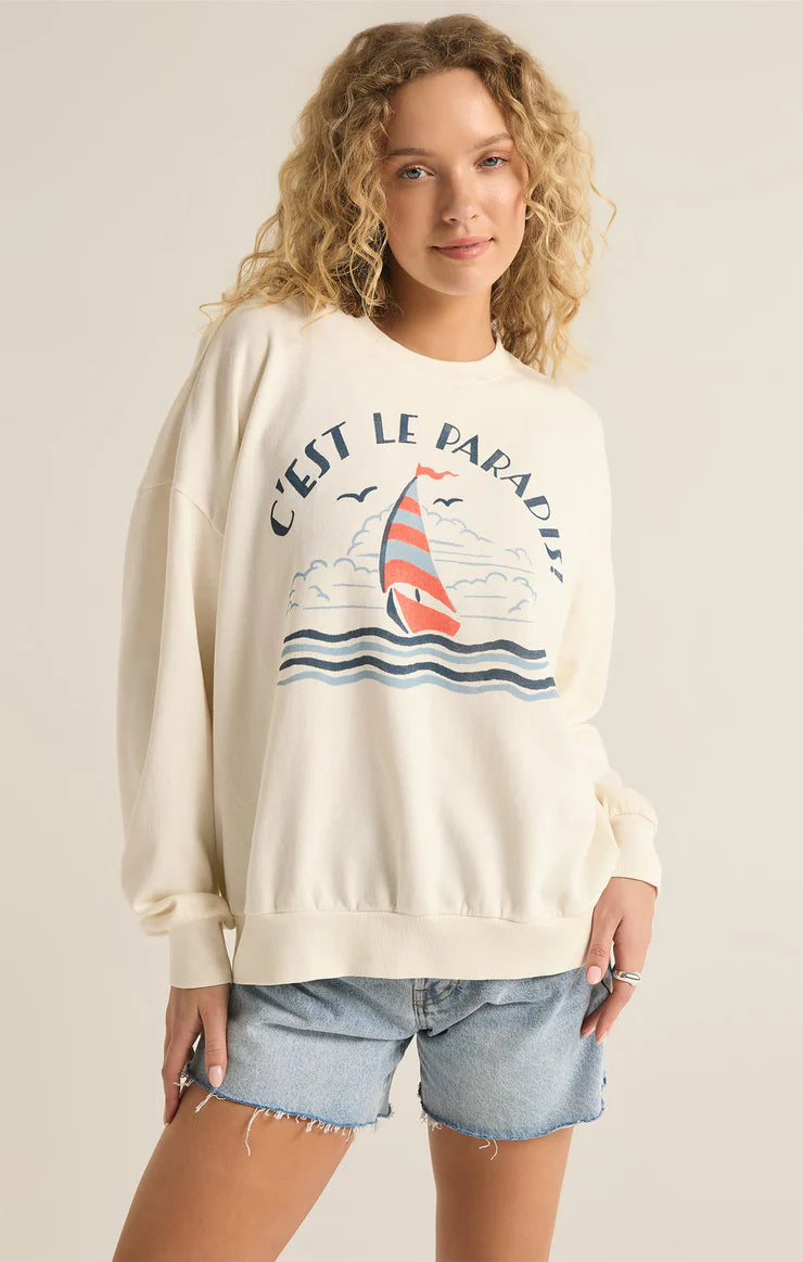 Fashion Must-have Z Supply Le Paradis Sunday Sweatshirt