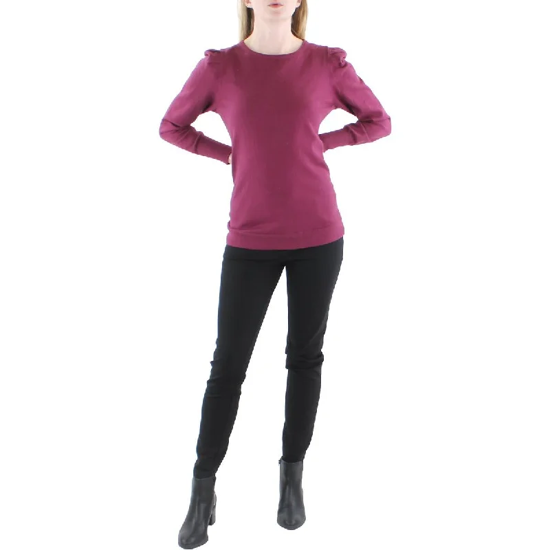 End Of The Year Anne Klein Womens Knit Shirred Shoulder Pullover Sweater