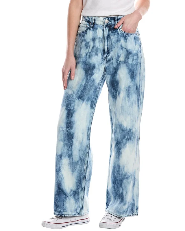 Fashion Innovation rag & bone Logan Indigo Watercolor Wide Leg Jean
