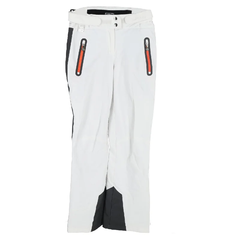 Practical Style Fendi Double-Buttoned Wide-Leg Ski Trousers in White Polyester