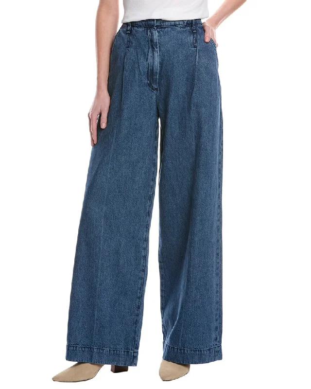 French Style rag & bone Abigale Stark Pleated Trouser Jean