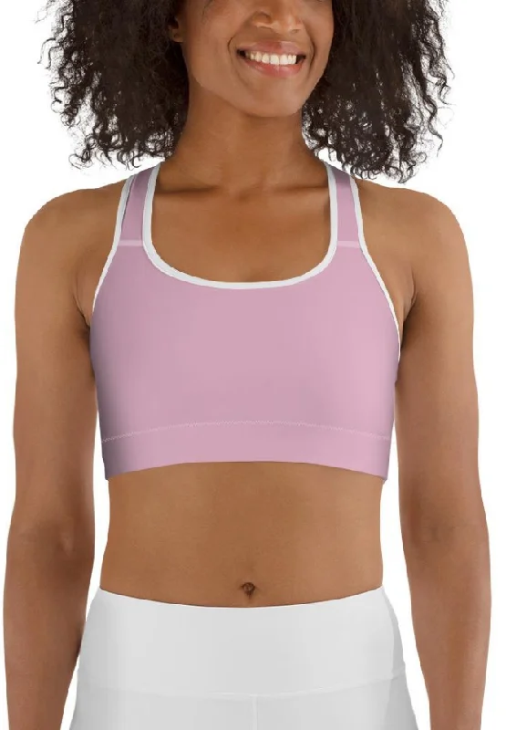 Elegant Design Blush Pink Sports Bra