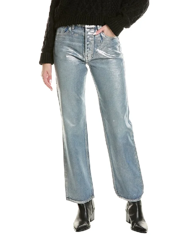 Personalized Clothing EB DENIM High-Rise Silver Straight Jean