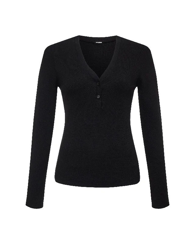 Effortless Looks Baby Thermal V Neck Henley