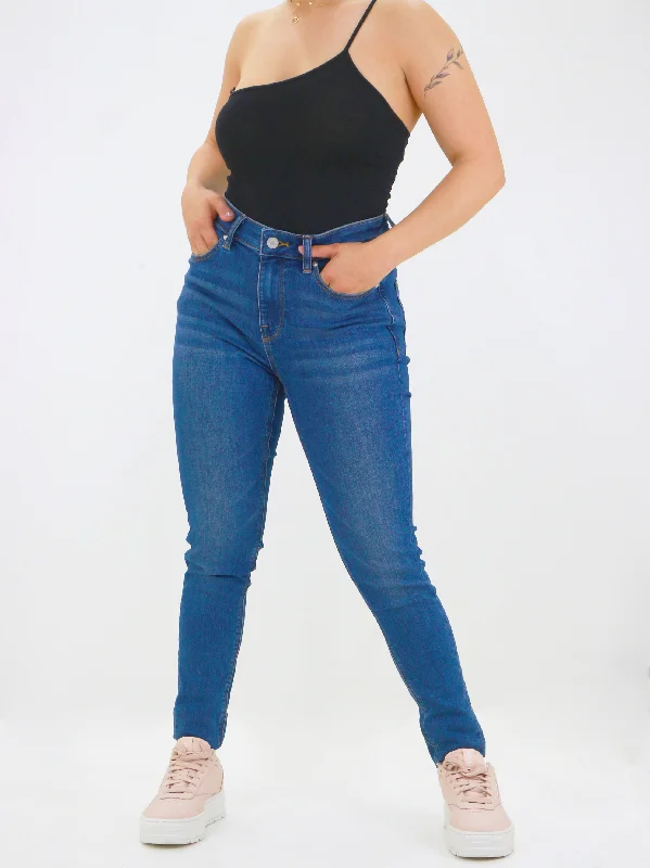 High-quality Design Women's Plain Skinny Jeans,Navy