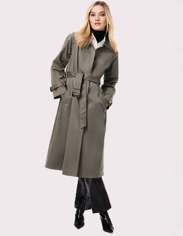 Wandering freely Getaway Belted Long Rain Coat