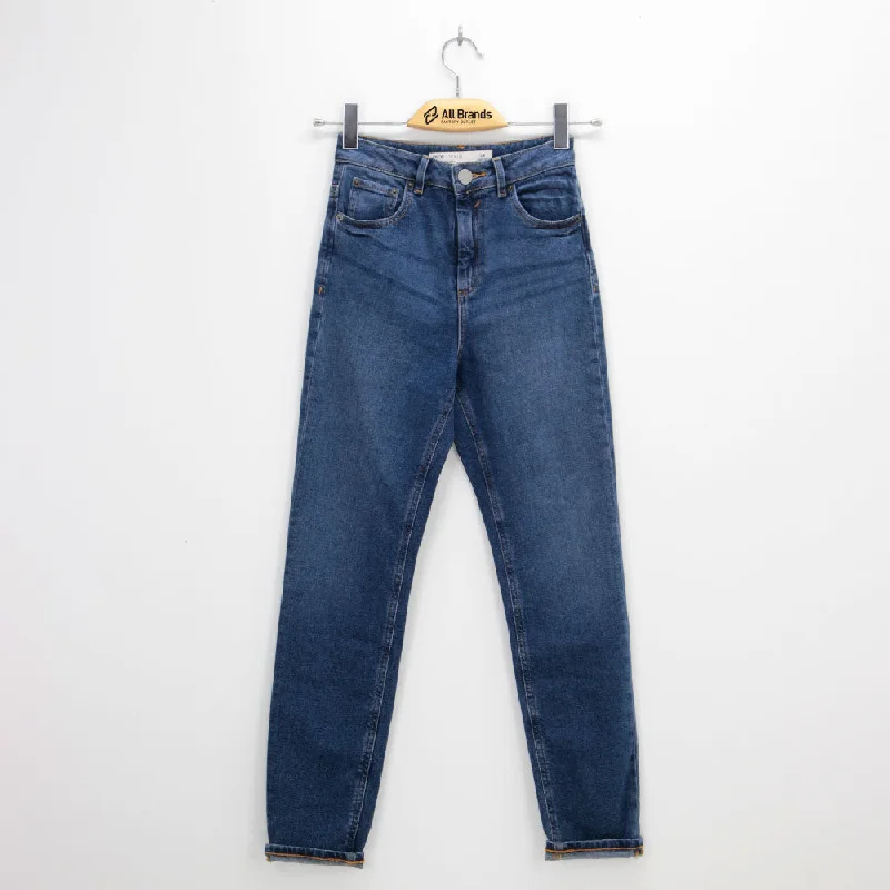 Soft Fashion Women's Plain Denim Pant,Blue