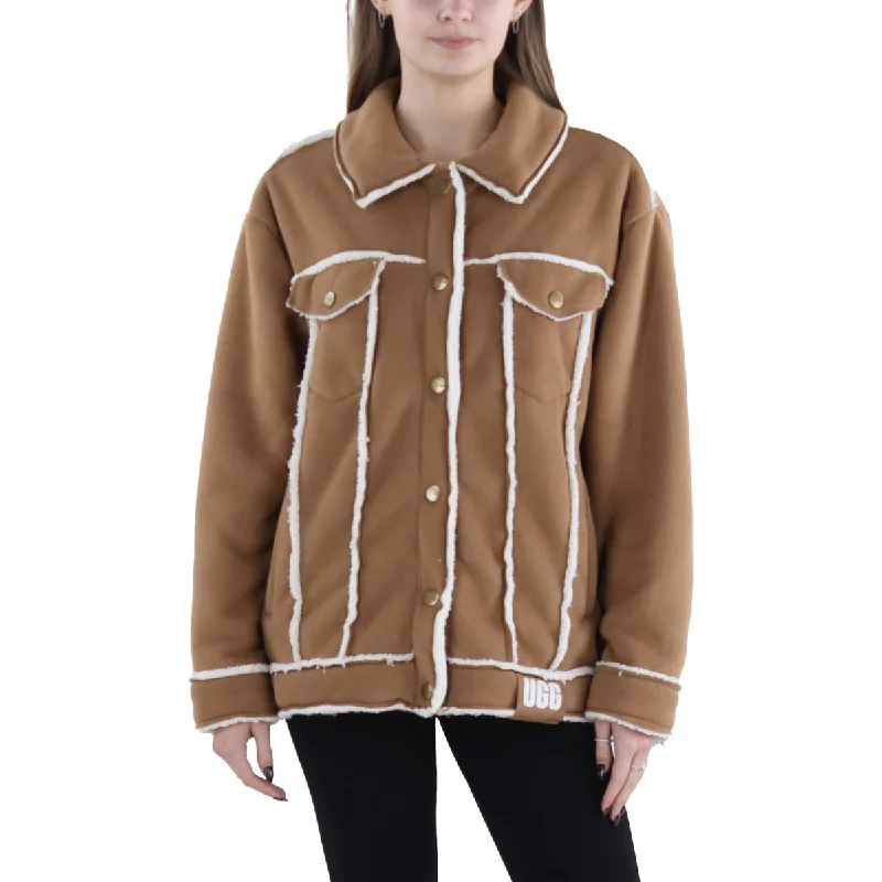 High-end Design Ugg Womens Frankie Fleece Warm Trucker Jacket