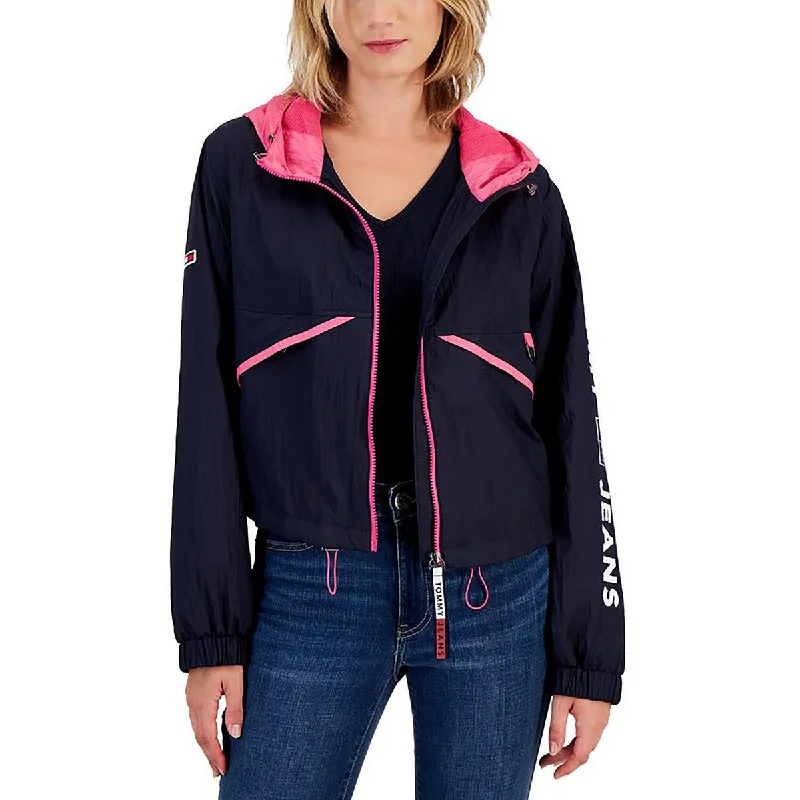 Romantic And Fresh Tommy Jeans Womens Hooded Lightweight Windbreaker Jacket