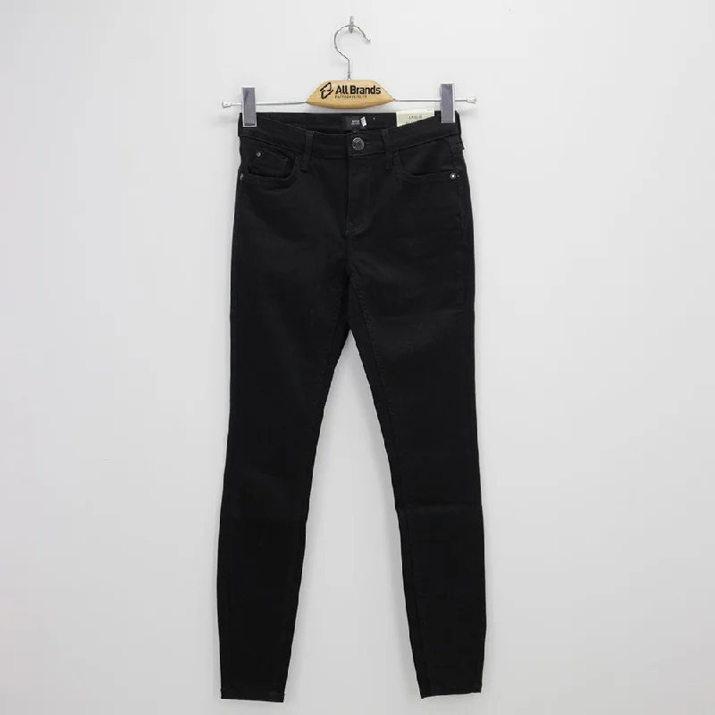 Soft Textures Women's Slim Fit Plain Jeans,Black