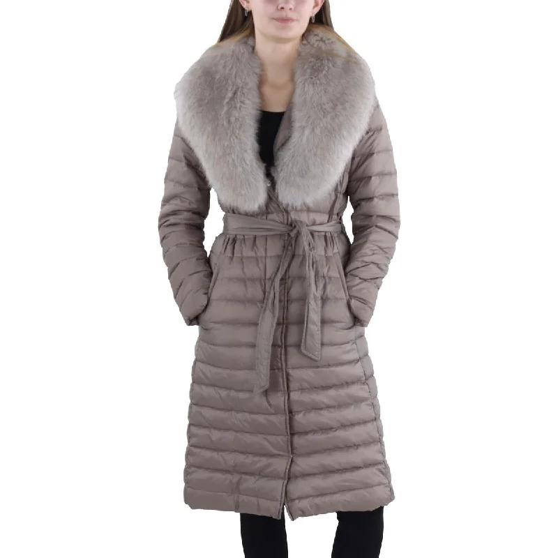 French Retro Tahari Womens Quilted Cold Weather Puffer Jacket
