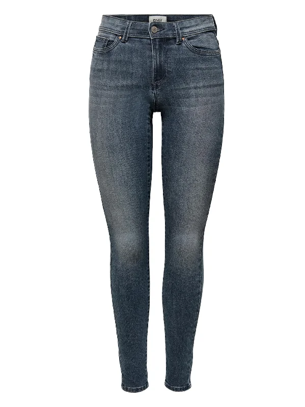 Leisure Sports Women's Washed Skinny Jeans,Dark Blue