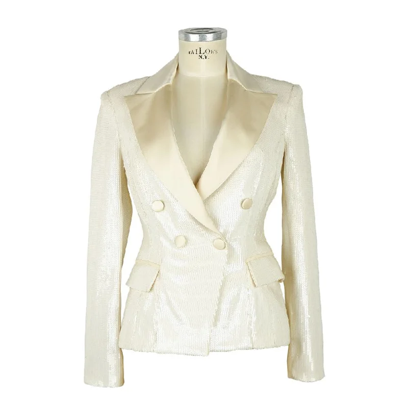 Casual Street Elisabetta Franchi White Polyester Women Women's Blazer