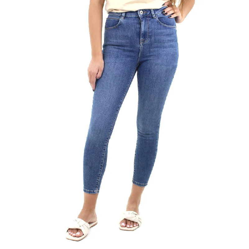 Cozy Vibes Women's High Waist Skinny Jeans,Blue