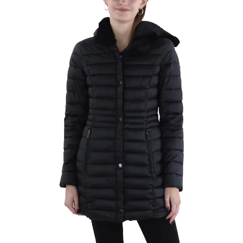 Bottom And Versatile Laundry by Shelli Segal Womens Hooded Long Puffer Jacket