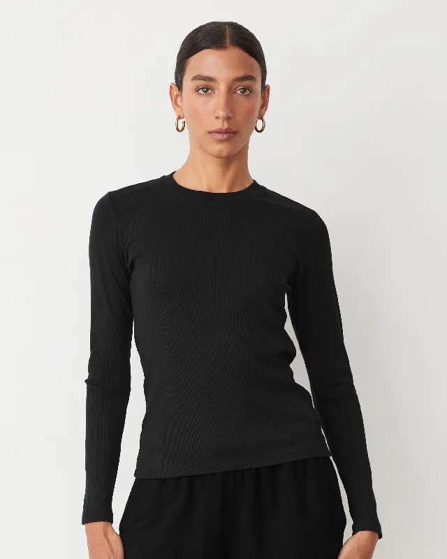 Light Dressing Supimaluxe Rib Long Sleeve Crew