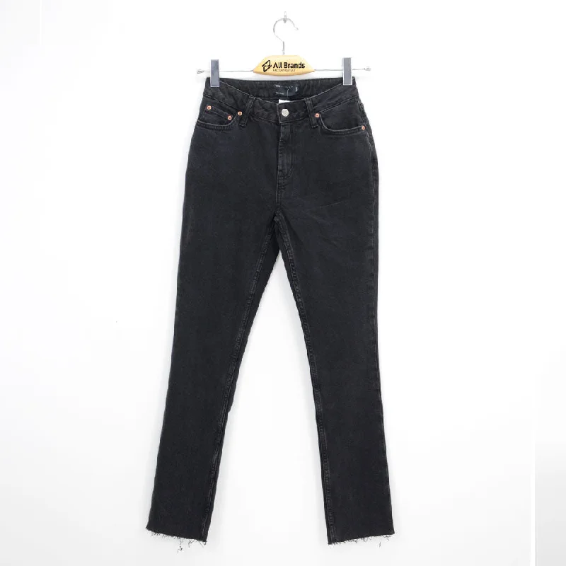 Stylish Comfort Women's Plain Solid Jeans,Black