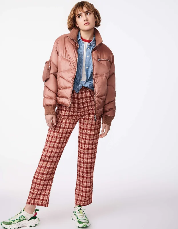 Sports Design Sleeve Surprise Puffer Jacket