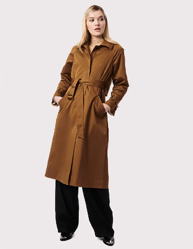 Windbreaker fashion Getaway Belted Long Rain Coat