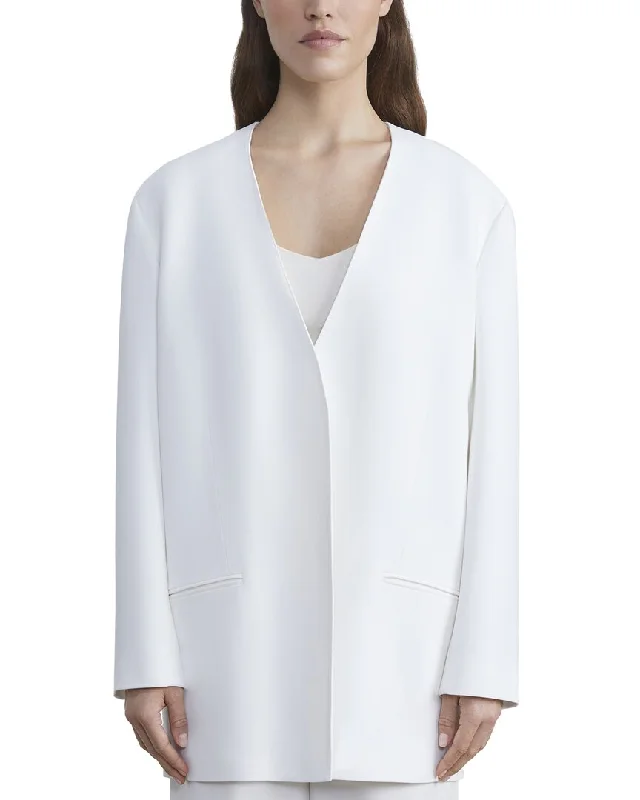 Hooded design Lafayette 148 New York Relaxed Collarless Blazer