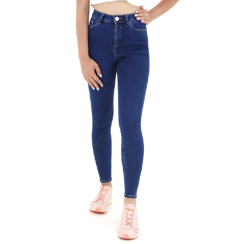 Trendy Casuals Women's Skinny High Waist Jeans,Navy
