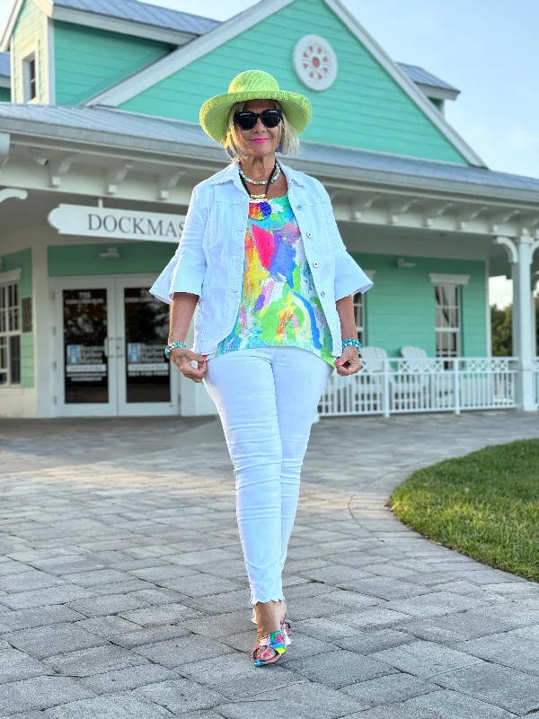 Energy Plan ETHYL WHITE SCALLOP JEANS
