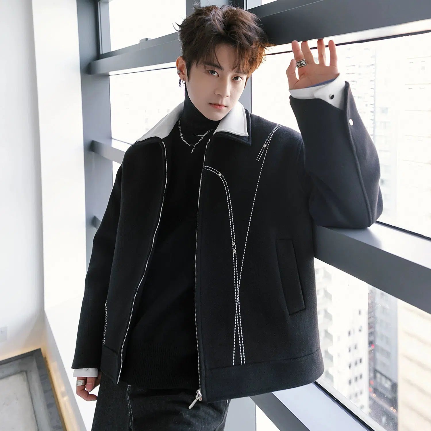 Lazy Style Two-piece Lapel Jacket