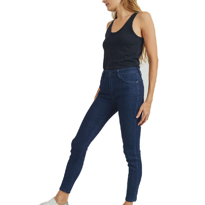 Cozy Chic Women's Plain Solid Jeans,Navy