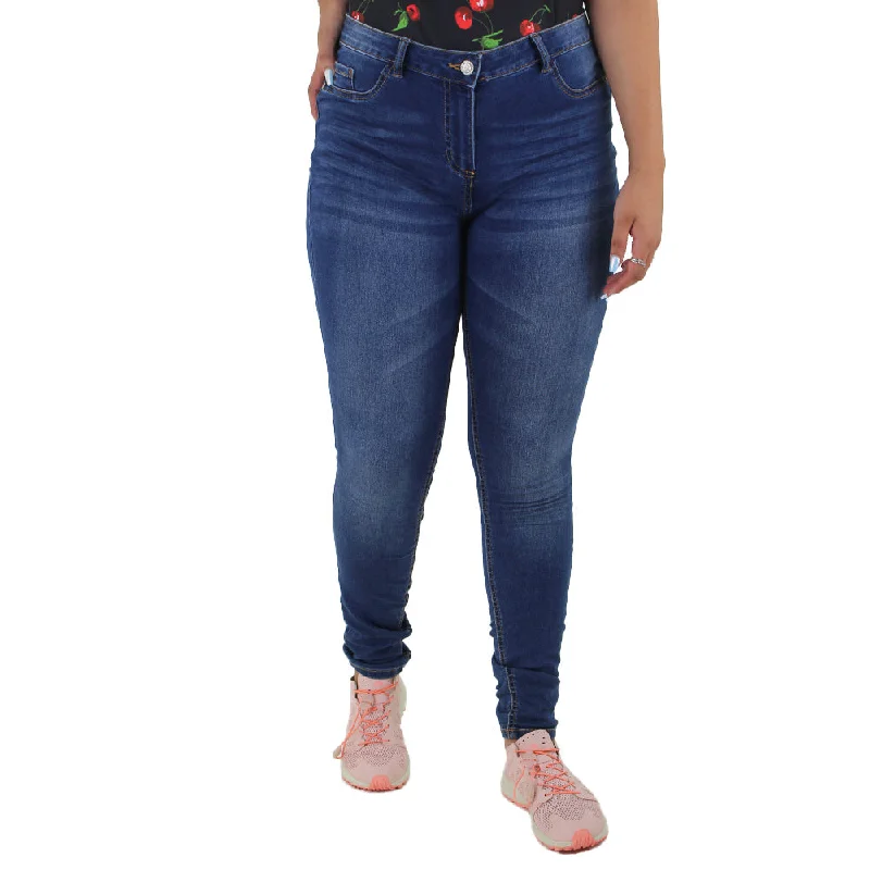 Sporty Elegance Women's Regular Fit Jeans,Dark Blue