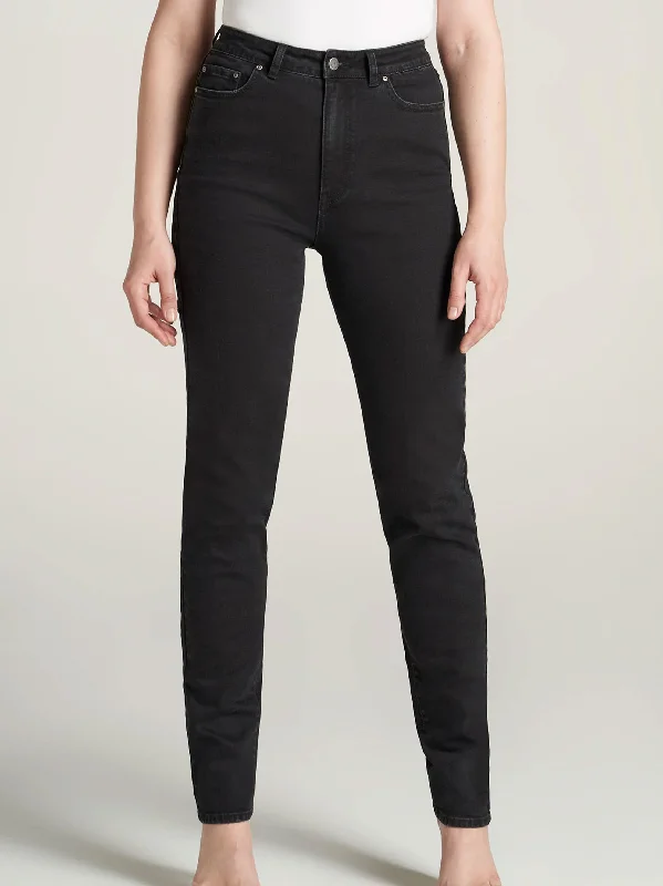 Trends Women's High Rise Jeans Pant,Black