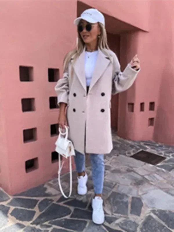 Design Perception Double-Breasted Women Winter Coat