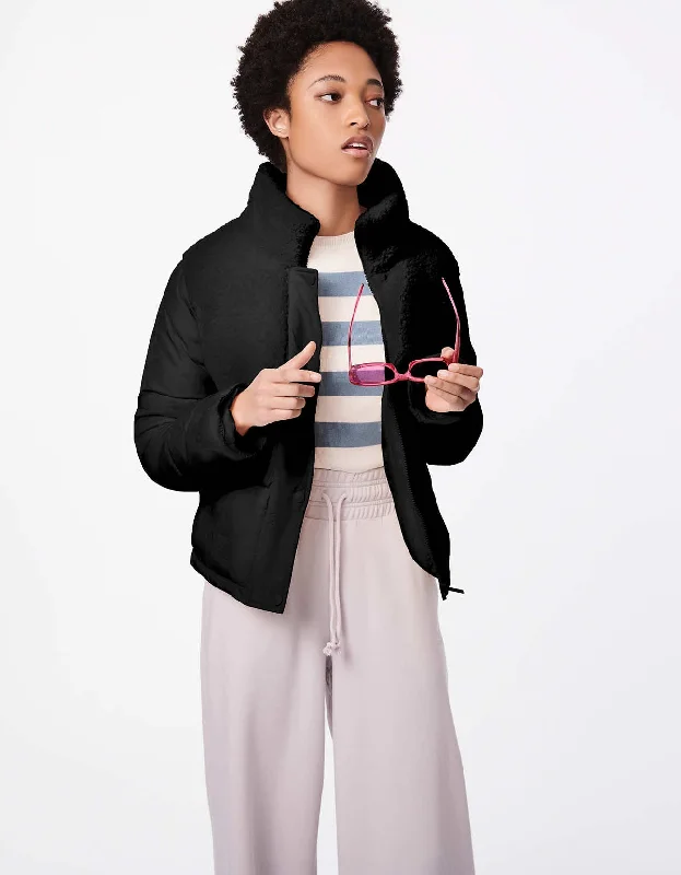 Thin Design Bernie Cozy Combo Vegan Fur Puffer Jacket